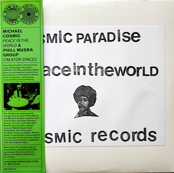 Michael Cosmic & Phill Musra Group - Peace In The World / Creator Spaces (1970s) - New 2 LP Record 2017 Now-Again USA Vinyl & Numbered - Free Jazz / Avant-garde Jazz - Shuga Records