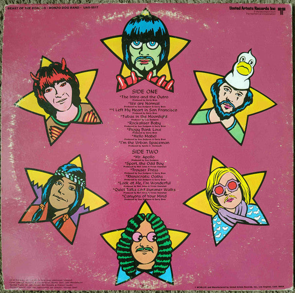 Bonzo Dog Band - Beast Of The Bonzos - VG- (low grade) LP Record 1971 United Artists USA Vinyl - Pop Rock / Parody / Psych - Shuga Records
