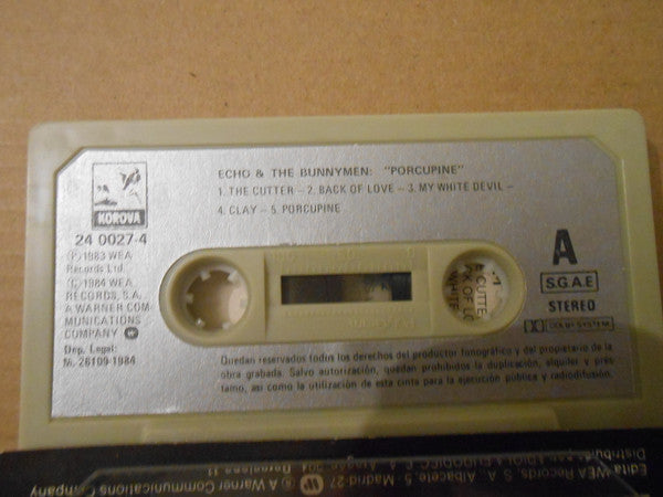 Echo & The Bunnymen – Porcupine - VG+ Cassette 1984 Korova Spain Tape - Rock  / New Wave - Shuga Records