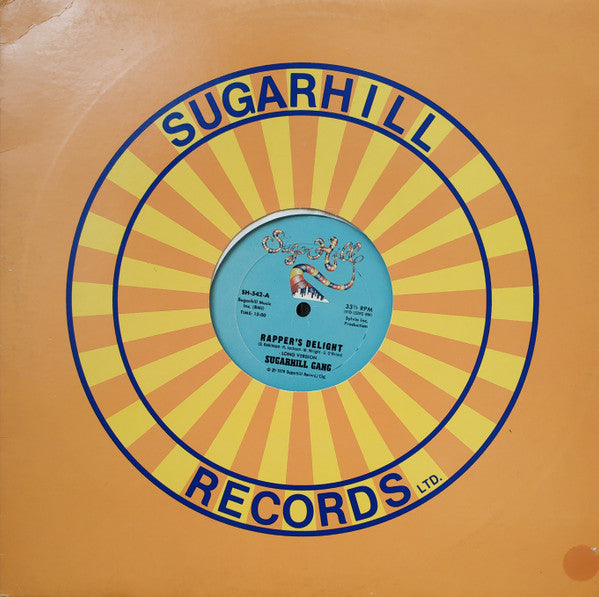 Sugarhill Gang - Rapper's Delight - VG+ 12" Single Record 1979 Sugar Hill USA Original Vinyl - Hip Hop / Disco - Shuga Records