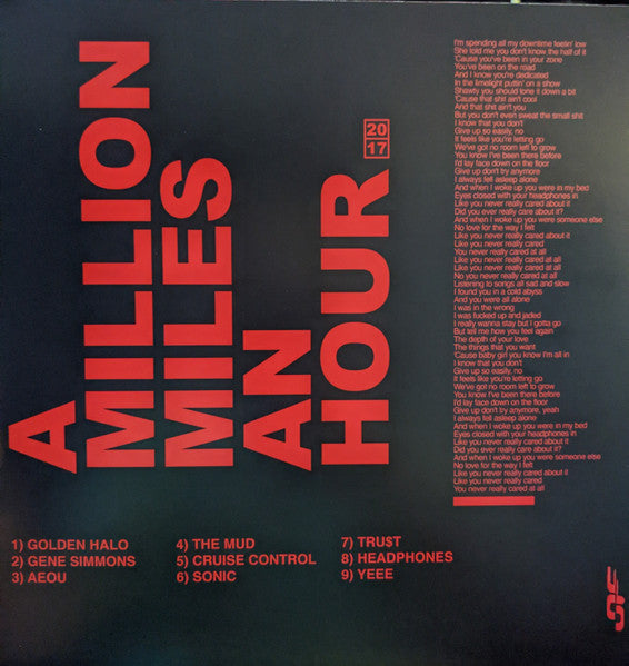 Oliver Francis - A Million Miles An Hour (2022) - Mint- LP Record 2023 Self-released Red Apple Vinyl - Hip Hop / Cloud Rap - Shuga Records