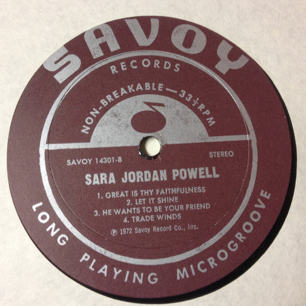 Sara Jordan Powell - God So Loved The World - VG+(VG Cover) LP Record 1972 Savoy USA Original Vinyl - Gospel / Soul - Shuga Records