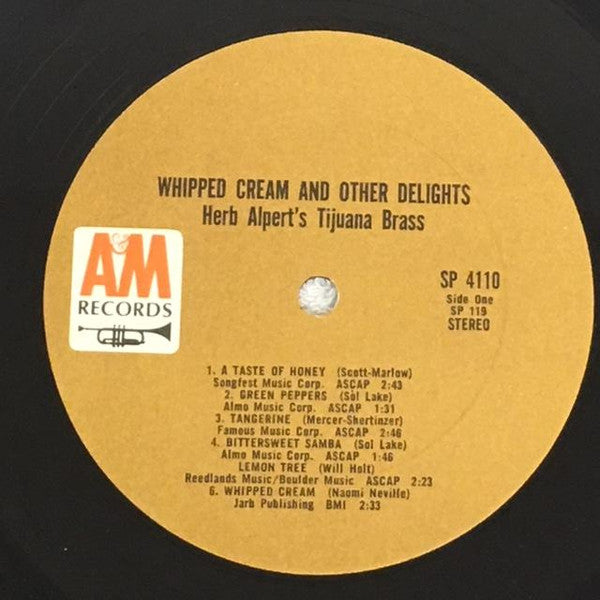 Herb Alpert's Tijuana Brass - Whipped Cream & Other Delights - VG+ LP Record 1965 A&M USA Vinyl - Jazz / Latin Jazz - Shuga Records