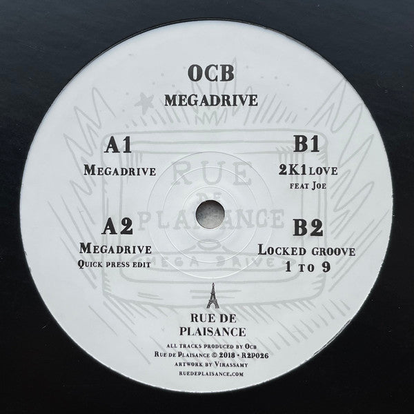 OCB - Megadrive - VG+ 12" Single Record 2018 Rue De Plaisance France Vinyl - Breaks / Electro - Shuga Records