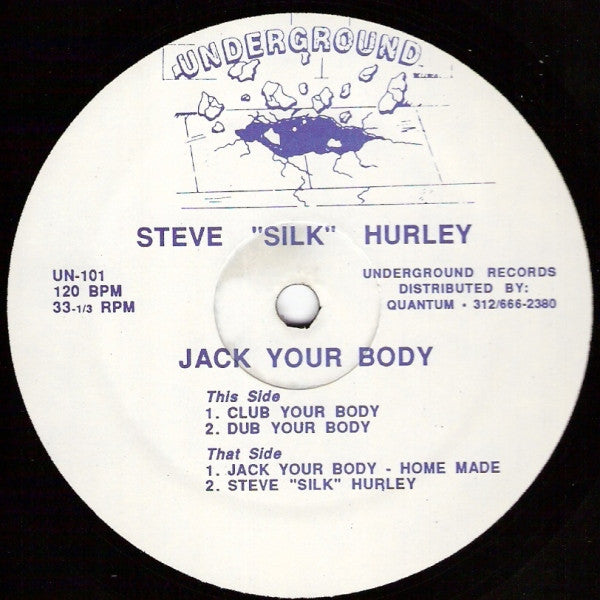 Steve "Silk" Hurley - Jack Your Body - VG+ 12" Single Record 1986 Underground Vinyl - Chicago House - Shuga Records