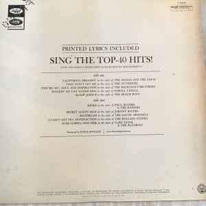Various – Sing The Top 40 Hits/Instrumental Re-Creations Of The Original Backrounds - VG+ (Low grade cover) LP Record 1966 Capitol USA Vinyl & Insert - Pop / Funk / Soul - Shuga Records