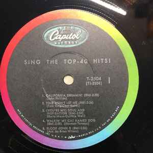 Various – Sing The Top 40 Hits/Instrumental Re-Creations Of The Original Backrounds - VG+ (Low grade cover) LP Record 1966 Capitol USA Vinyl & Insert - Pop / Funk / Soul