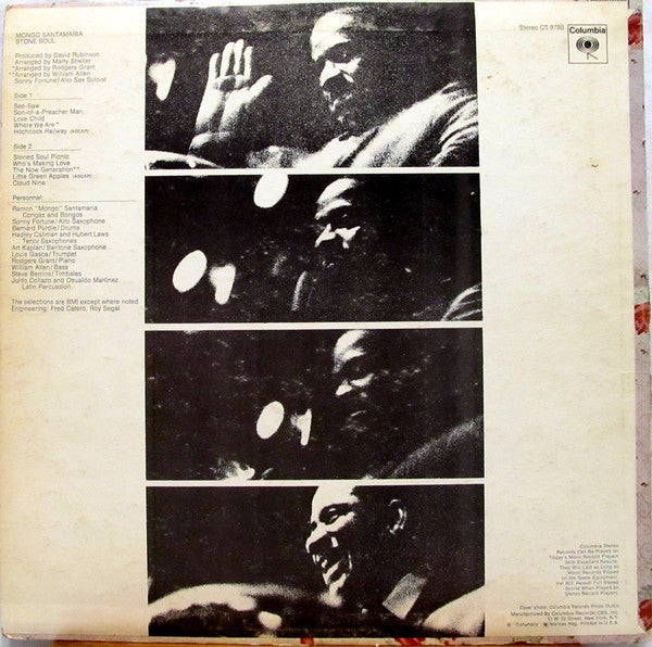 Mongo Santamaria - Stone Soul - VG+ LP Record 1969 Columbia USA 360 label Original Vinyl - Afro-Cuban Jazz / Jazz-Funk / Latin Jazz - Shuga Records