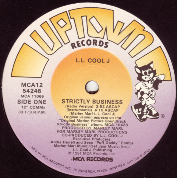LL Cool J - Strictly Business - VG+ 12" Single Record 1991 Uptown USA Vinyl - Hip Hop - Shuga Records