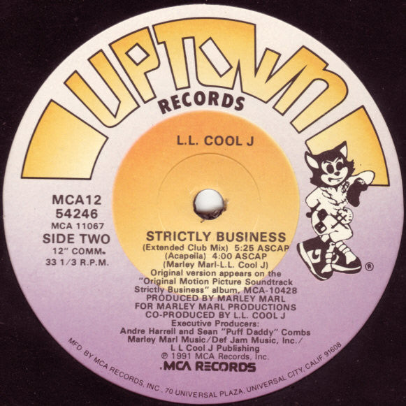 LL Cool J - Strictly Business - VG+ 12" Single Record 1991 Uptown USA Vinyl - Hip Hop - Shuga Records