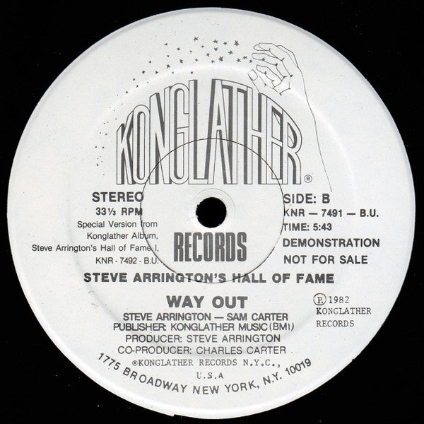 Steve Arrington's Hall Of Fame - Way Out - Mint- 12" Single Record 1982 Konglether USA Promo Vinyl- Disco / Funk - Shuga Records