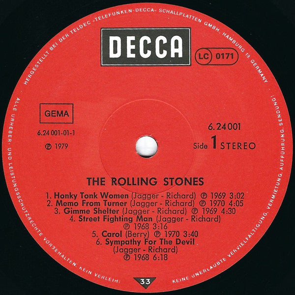 The Rolling Stones - Profile - VG+ LP Record 1979 Decca Germany Vinyl - Classic Rock / Blues Rock - Shuga Records