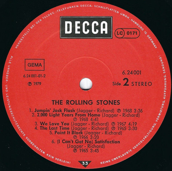 The Rolling Stones - Profile - VG+ LP Record 1979 Decca Germany Vinyl - Classic Rock / Blues Rock - Shuga Records