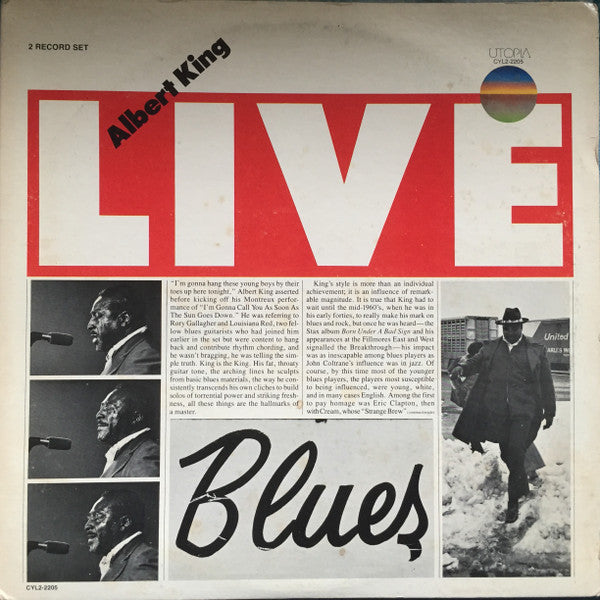 Albert King – Albert Live - VG+ 2 LP Record 1977 Utopia USA Vinyl - Electric Blues - Shuga Records