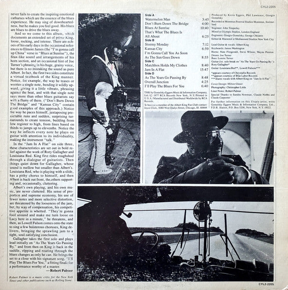 Albert King – Albert Live - VG+ 2 LP Record 1977 Utopia USA Vinyl - Electric Blues - Shuga Records