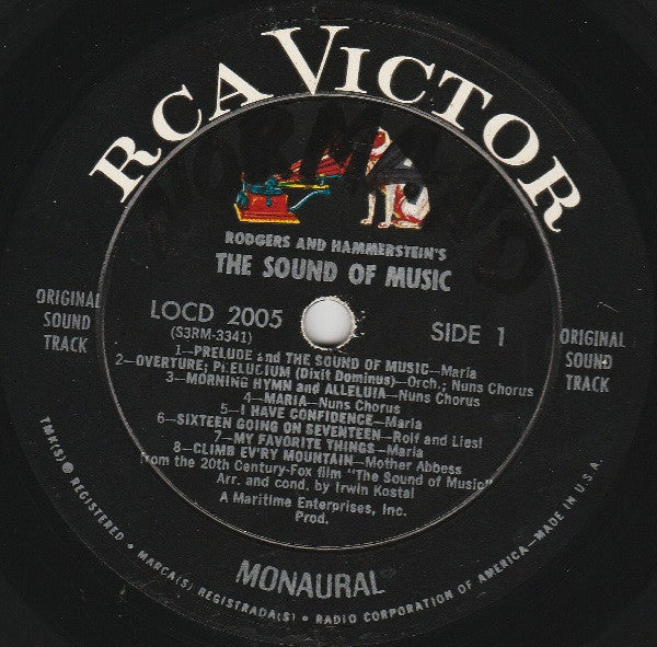 Various - The Sound Of Music (An Original Recording) - VG+ LP Record 1965 RCA Victor USA Mono Original Press Vinyl & Booklet - Soundtrack - Shuga Records