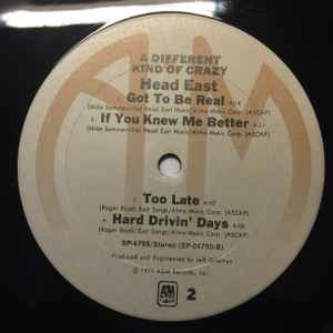 Head East – A Different Kind Of Crazy - VG+ LP Record 1979 A&M USA Vinyl - Pop Rock
