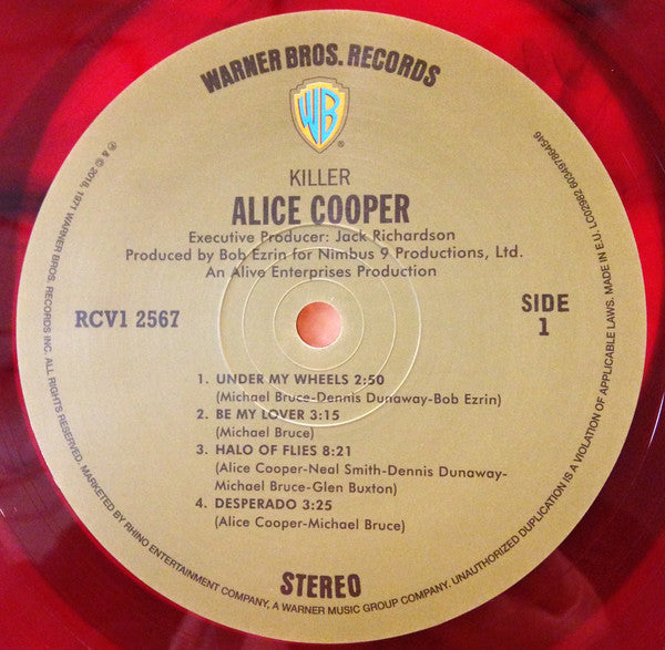 Alice Cooper - Killer (1971) - New LP Record 2018 Warner Mispress w/ Easy Action Red/Black Vinyl - Classic Rock - Shuga Records