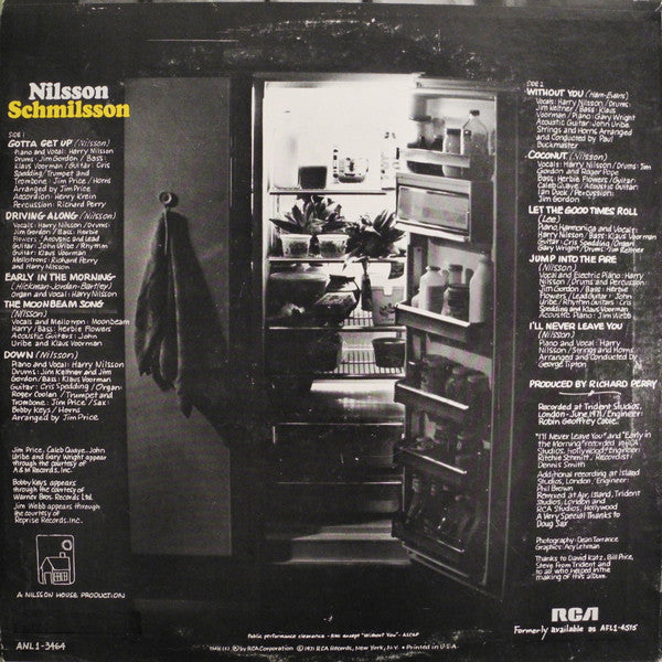 Harry Nilsson - Nilsson Schmilsson (1971) - Mint- LP Record 1979 RCA USA Vinyl - Rock & Roll - Shuga Records