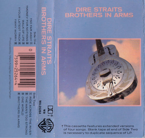 Dire Straits – Brothers In Arms - Used Cassette 1985 Warner Tape - Classic Rock