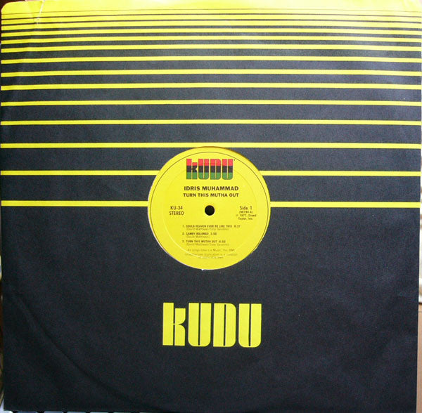 Idris Muhammad – Turn This Mutha Out - VG+ LP Record 1977 Kudu USA Vinyl - Jazz / Jazz-Funk - Shuga Records