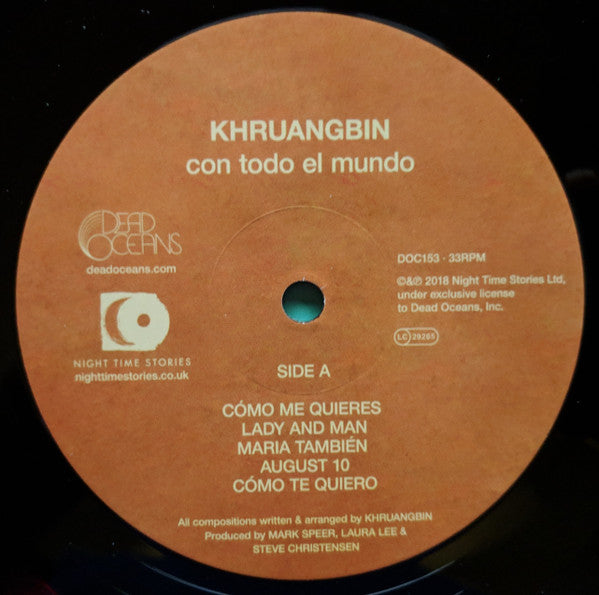 Khruangbin - Con Todo El Mundo - New LP Record 2018 Dead Oceans USA Vinyl & Download - Psychedelic / Funk / Surf - Shuga Records