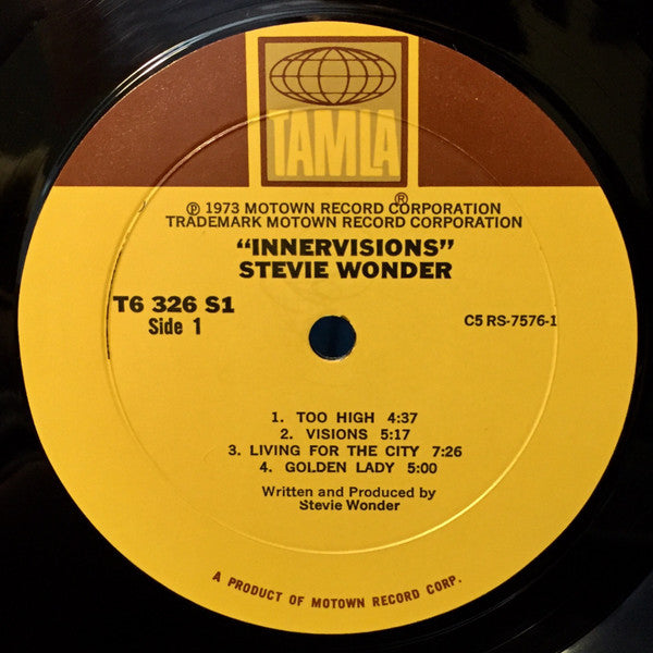 Stevie Wonder - Innervisions (1973) - VG+ LP Record 1976 Tamla Original USA - Soul / Funk - Shuga Records
