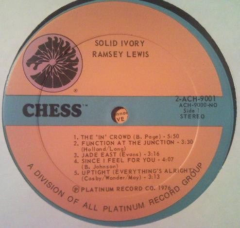 Ramsey Lewis – Solid Ivory: His Greatest Hits - Mint- 2 LP Record 1976 Chess USA Vinyl - Jazz / Soul-Jazz - Shuga Records