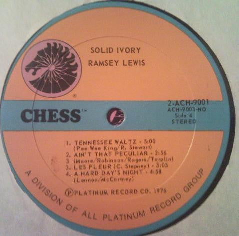 Ramsey Lewis – Solid Ivory: His Greatest Hits - Mint- 2 LP Record 1976 Chess USA Vinyl - Jazz / Soul-Jazz - Shuga Records