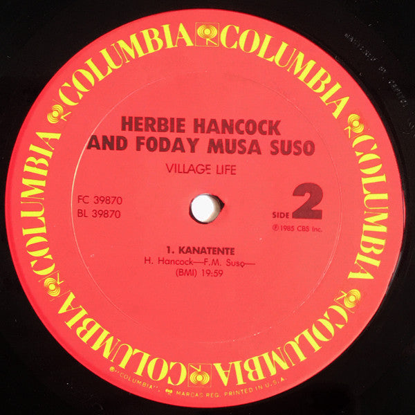 Herbie Hancock & Foday Musa Suso - Village Life - Mint- LP Record USA Promo Vinyl - Jazz / Fusion / African