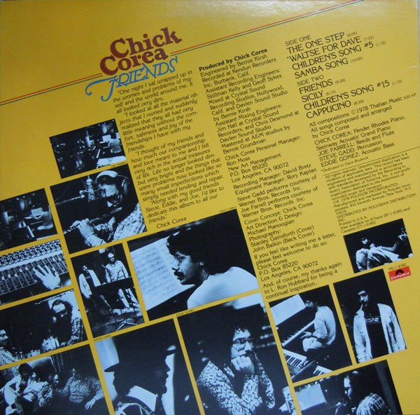 Chick Corea - Friends - VG+ LP Record 1978 Polydor USA Original Vinyl - Contemporary Jazz - Shuga Records