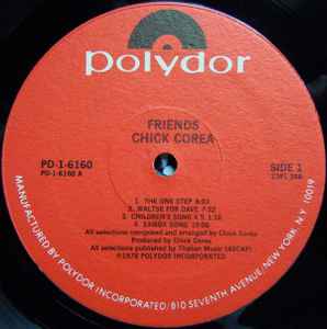 Chick Corea - Friends - VG+ LP Record 1978 Polydor USA Original Vinyl - Contemporary Jazz - Shuga Records