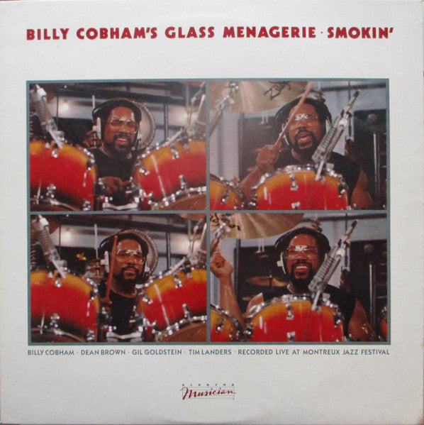 Billy Cobham's Glass Menagerie, Billy Cobham · Dean Brown · Gil Goldstein · Tim Landers - Smokin' - VG+ LP Record 1983 Elektra Musician USA Vinyl & Insert - Jazz-Funk / Fusion - Shuga Records