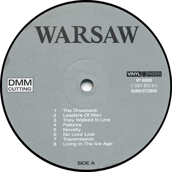 Warsaw / Joy Division - Warsaw (1980) - Mint- LP Record 2007 Vinyl Passion Netherlands 180 gram Vinyl - New Wave / Punk / Post-Punk - Shuga Records