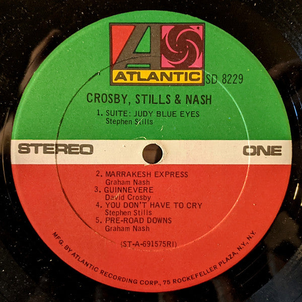 Crosby, Stills & Nash – Crosby, Stills & Nash (1969) - VG+ LP Record 1972 Atlantic Vinyl - Folk Rock - Shuga Records