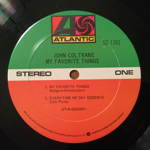 John Coltrane - My Favorite Things (1965) - VG LP Record 1969 Atlantic Stereo USA Vinyl - Jazz / Hard Bop / Modal - Shuga Records