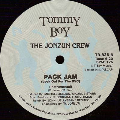 The Jonzun Crew - Pack Jam (Look Out For The OVC) - VG+ 12" Single Record 1982 Tommy Boy USA - Hip Hop / Electro - Shuga Records