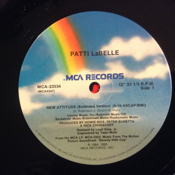 Patti LaBelle / Harold Faltermeyer - New Attitude / Axel F - Mint- 12" Single Record 1985 MCA USA Original Press Vinyl - Synth-pop / Disco - Shuga Records
