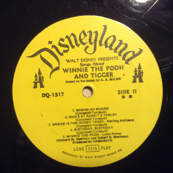 Various - Winnie The Pooh And Tigger - VG+ LP Record 1968 Walt Disney Disneyland USA Original Vinyl - Children's / Story - Shuga Records