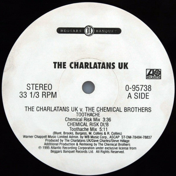 The Charlatans UK – The Charlatans UK V. The Chemical Brothers - VG+ 12" Single Record 1995 Atlantic Beggars Banquet USA Vinyl - Big Beat / Breakbeat