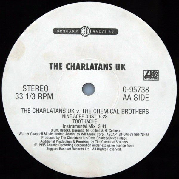 The Charlatans UK – The Charlatans UK V. The Chemical Brothers - VG+ 12" Single Record 1995 Atlantic Beggars Banquet USA Vinyl - Big Beat / Breakbeat - Shuga Records