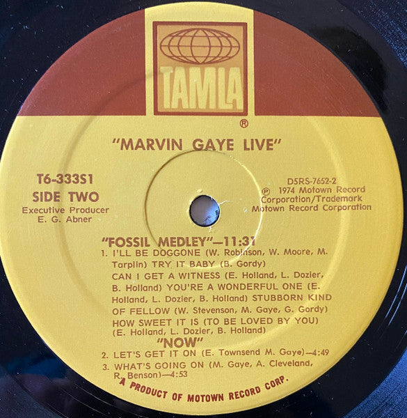 Marvin Gaye - Marvin Gaye Live! - VG+ LP Record 1974 Tamla USA Vinyl - Funk / Soul - Shuga Records