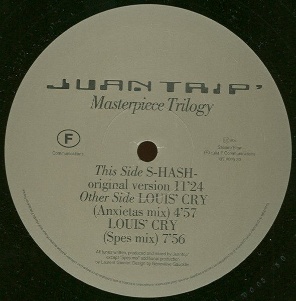Juantrip' - Masterpiece Trilogy - VG+ 12" Single Record 1994 F Communications France Vinyl - Techno - Shuga Records