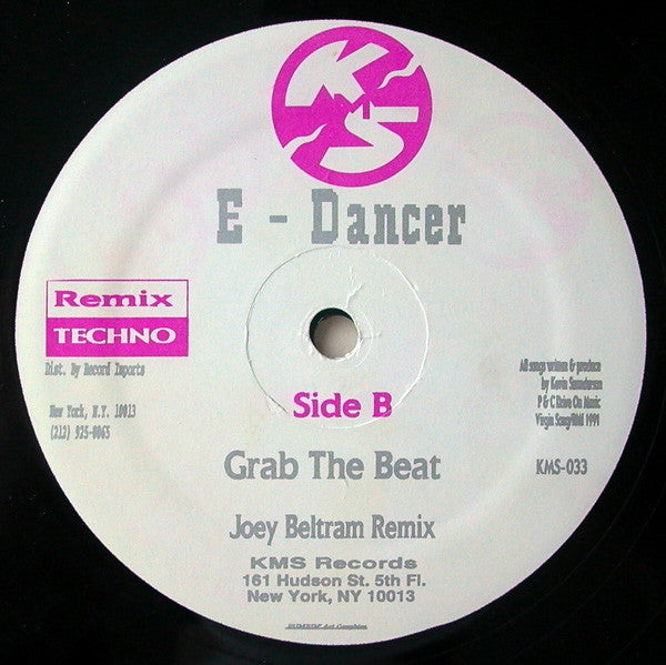 E-Dancer (Kevin Saunderson) - Pump The Move / Grab The Beat - VG+ 12" Single Record 1991 KMS USA Vinyl - Detroit Techno - Shuga Records