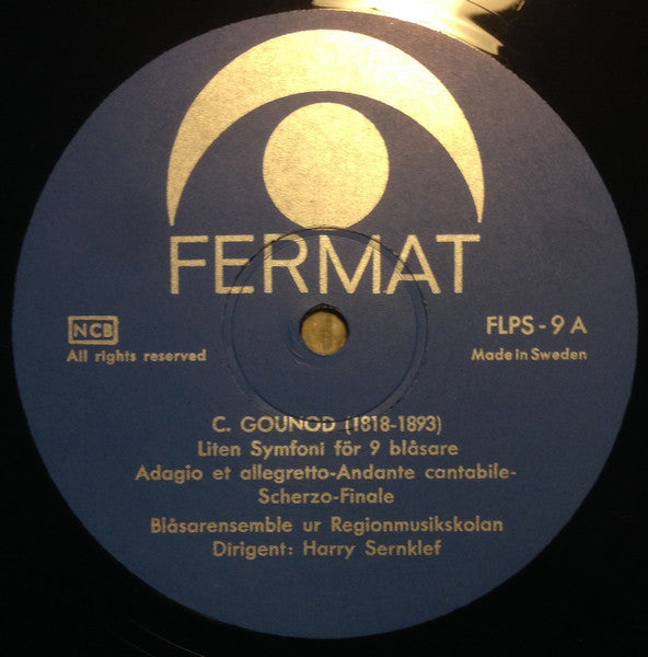 Blåsarensembler Ur Regionmusikskolan - Cornicen - Mint- LP Record 1972 Fermat Sweden Vinyl - Classical - Shuga Records