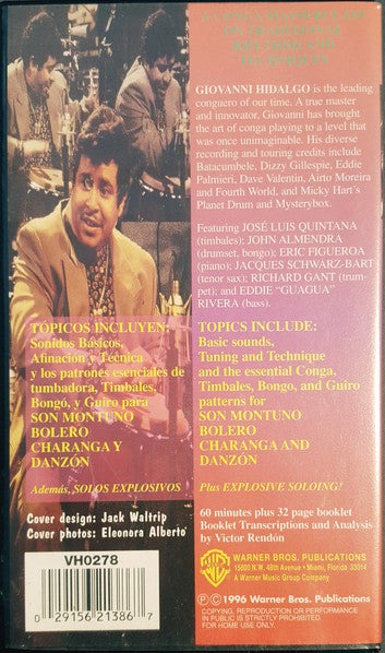 Giovanni Hidalgo - In The Tradition - Mint- VHS Tape 1996 DCI Warner USA - Shuga Records