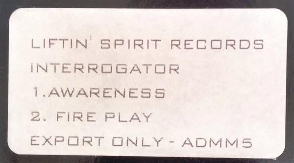 Interrogator - Awareness - Fireplay - New 12" Single Record 1994 Liftin' Spirit UK Promo Vinyl - Drum n Bass / Jungle