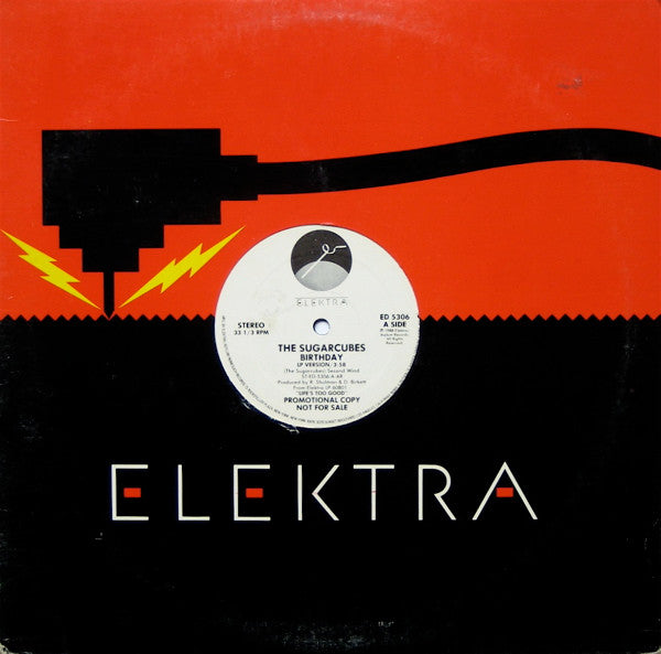 The Sugarcubes (Bjork) - Birthday - VG+ 12" Single Record 1988 Elektra USA Promo Vinyl - Indie Rock / Electronic