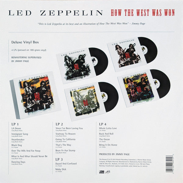 Led Zeppelin - How The West Was Won - Mint- 4 LP Record Box Set 2018 Atlantic USA 180 gram Vinyl & Inserts - Classic Rock / Blues Rock - Shuga Records