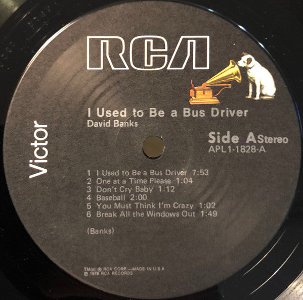 David Banks - I Used To Be A Bus Driver - Mint- LP Record 1975 RCA USA Promo Vinyl - Comedy - Shuga Records